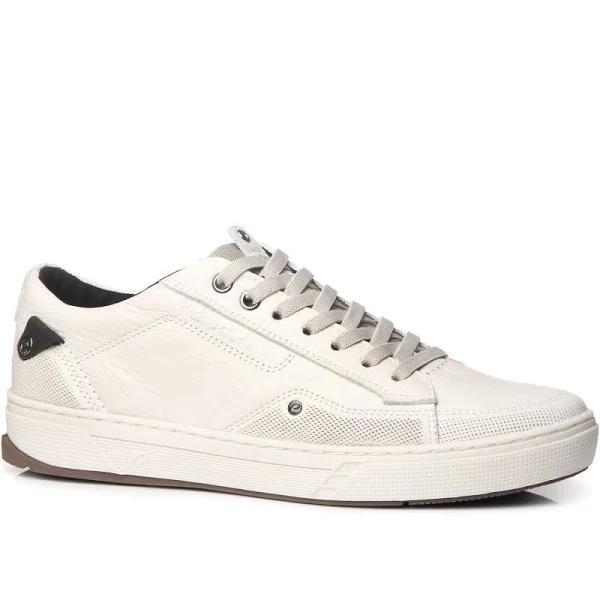 Pegada Niko Mens Comfortable Leather Casual Shoes Made in Brazil White 10 AUS or 44 EUR - Mode Footwear