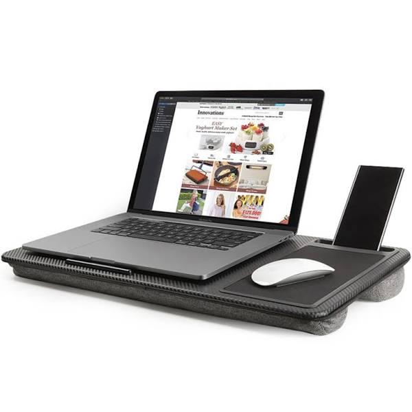 Multifunctional Lap Desk Station W Polyester Dual Bolster Cushion