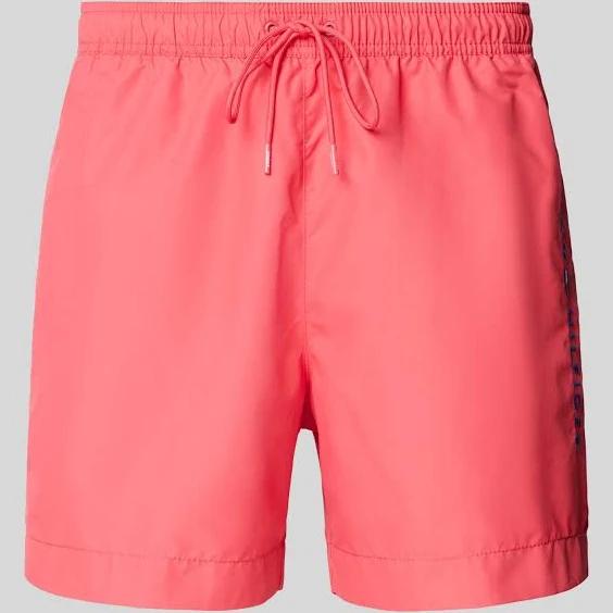 Tommy Hilfiger Medium Drawstring Swim Short in Laser Pink, Size L