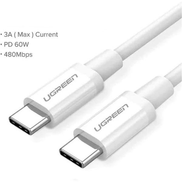 UGREEN 0.5m USB-C 2.0 Male to USB-C 2.0 Male 3A Data Cable