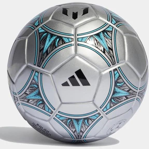 adidas-Messi Mini Ball-Unisex-Silver Metallic / Core Black / Bliss blue-1