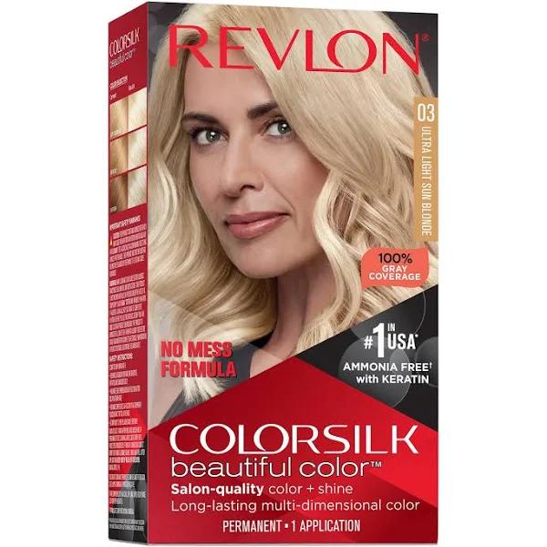 Revlon Colorsilk Beautiful Color Permanent Hair Color, Ultra Light Sun Blonde 03