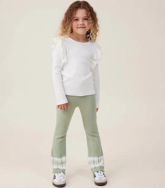 Cotton On Kids - Girl's Green Pants - Francine Flare Pant Green - Size One Size, 4 at The Iconic