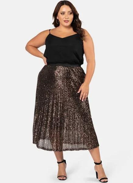 Pink Dusk Sure Thing Sequin Skirt