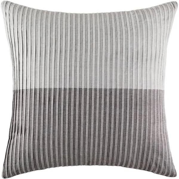 Pleated Euro Pillowcase - Grey - Square | KAS Room