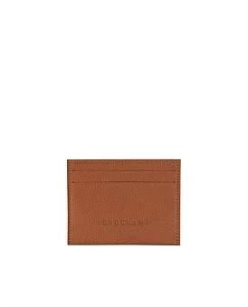 David Jones Longchamp Le Foulonne Card Holder in Caramel