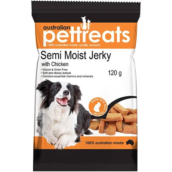 Australian Pet Treats Chicken Jerky Semi Moist Dog Treat 120g