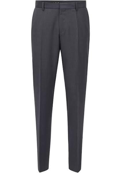 Boss Slim-Fit Trousers in Virgin-wool serge, Men, Size: 38R, Dark Grey