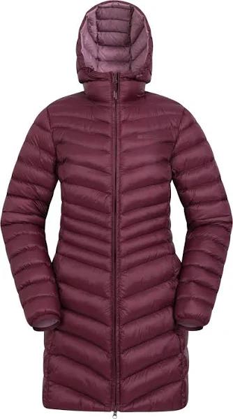 Mountain Warehouse Womens/Ladies Florence Long Padded Jacket Burgundy 14 UK