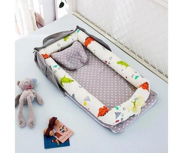 Witdreamer Baby Crib Portable Crib Foldable Sleeping Bed Cushion Cotton Nest Bedding Basket 6