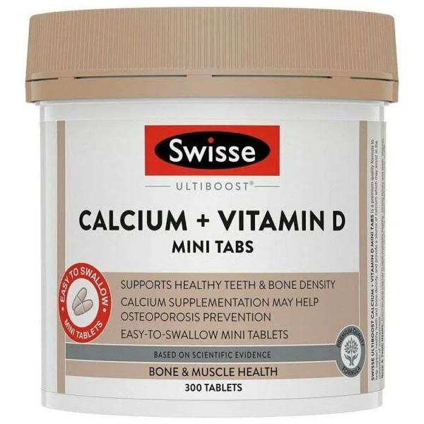 Swisse Ultiboost Calcium + Vitamin D Mini 300 Tablets