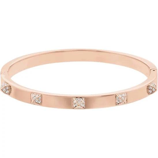 Swarovski Tactic Bangle, White, Rose Gold-Tone Finish