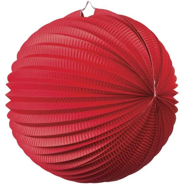 Red Accordion Paper Lantern 25cm