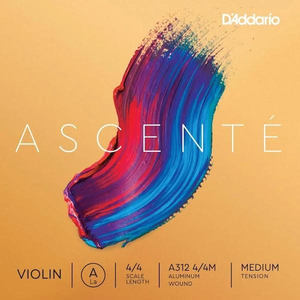 D'Addario Ascente Violin A String, 1/2 Scale, Medium Tension