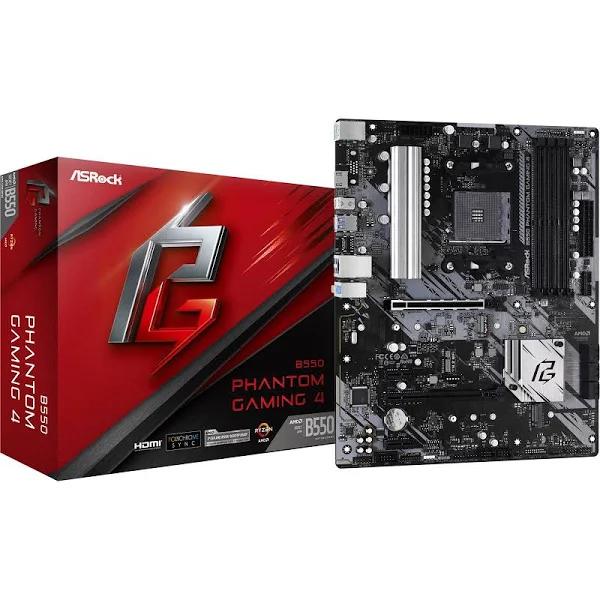 ASRock AMD B550 Phantom Gaming 4 ATX AM4 Motherboard