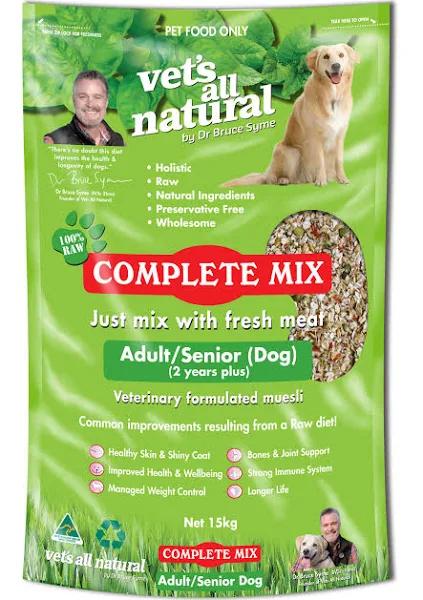 Vets All Natural 15kg Complete Mix Adult Senior