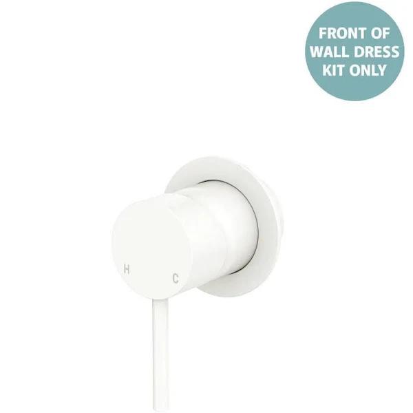 Fienza Kaya Wall Mixer Dress Kit Round Plate Matte White / Small