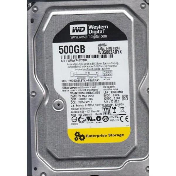 WD RE4 - 500GB 3.5-inch Enterprise SATA Hard Drive - OEM