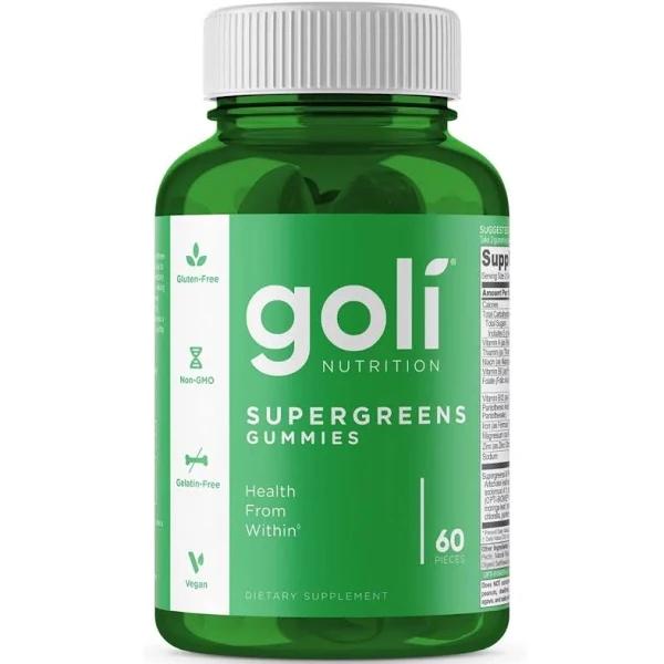 Goli Nutrition Gummies 60 Pieces, Supergreens