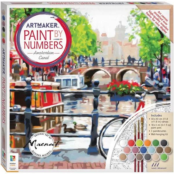 Art Maker Paint by Numbers Canvas Amsterdam Canal