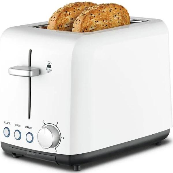 Kambrook Wide Slot 2 Slice Toaster White - KTA120WHT