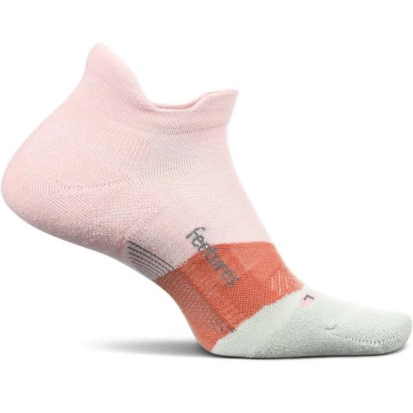 Feetures Elite Max Cushion No-Show Tab Socks, Blush / Large