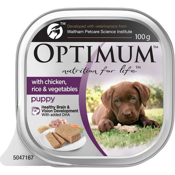 Optimum Puppy with Chicken Rice & Vegetables Wet Dog Food 100g