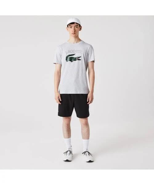 Lacoste Vintage Croc Performance T-Shirt in Silver Chine Silver S