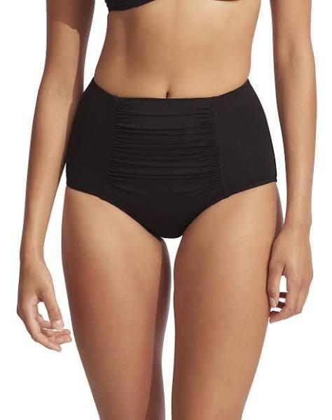 Seafolly High Waisted Swim Bottom Black 10