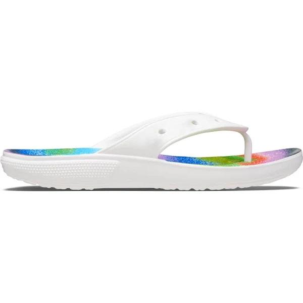 Crocs Classic Flip Spray Dye - White/Multi M7W9