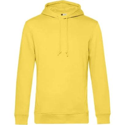 B&C Mens Organic Hooded Sweater Yellow Fizz M Cotton Polyester Mens Hoodie