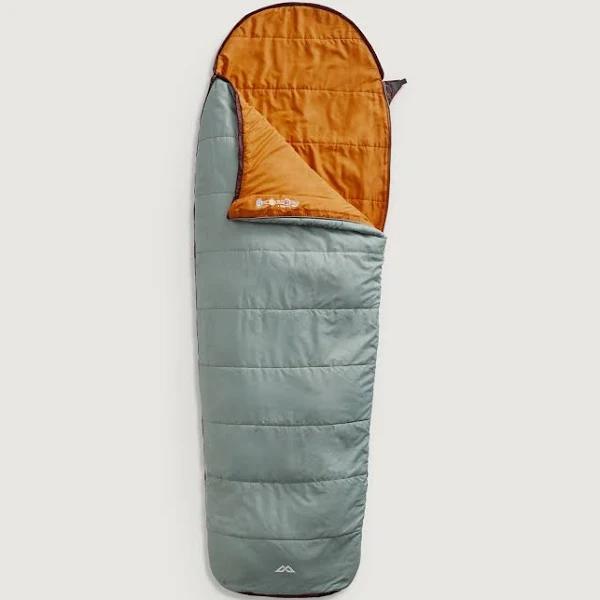 Kathmandu Camper Sleeping Bag 4 | Green/Brown - Large - Zip Left