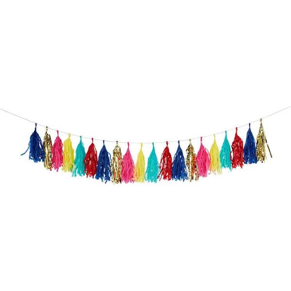 Kmart 20 Piece Brights Tassel Garland