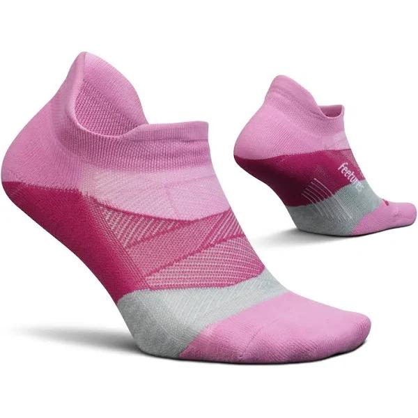 Feetures Elite Light Cushion No Show Tab Socks Push Thru Pink / Medium