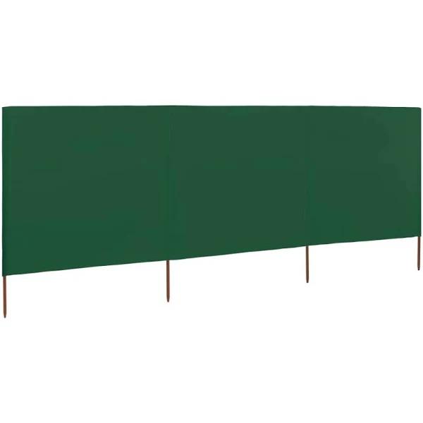 vidaXL 6-Panel Wind Screen Fabric 800×80 cm Green