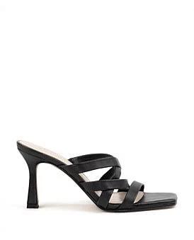 David Jones Edward Meller Indie80 Square Toe Strappy Slide in Black, Size 42 EU