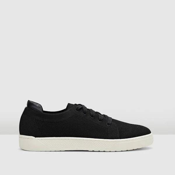 Mens Hush Puppies Allanby Black Flyknit Casual Lace Up Shoes