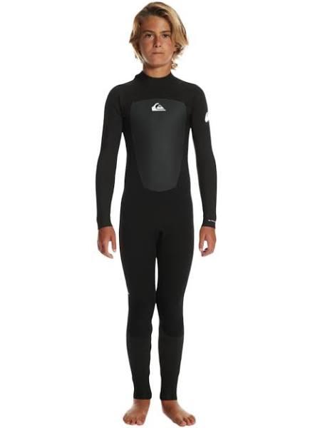 Quiksilver Boys Prologue 3/2mm Back Zip Steamer Wetsuit 12 / Black