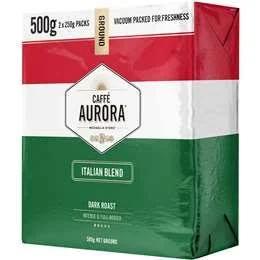 Caffe Aurora Ground Coffee Italian Blend 500g