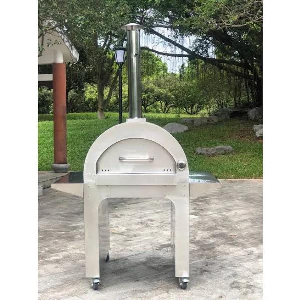 Kasa Portable Wood Fired Pizza Oven BBQ L250 Outdoor Pizza Oven Stainless Steel