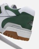 New Balance White & Green 550 Sneakers