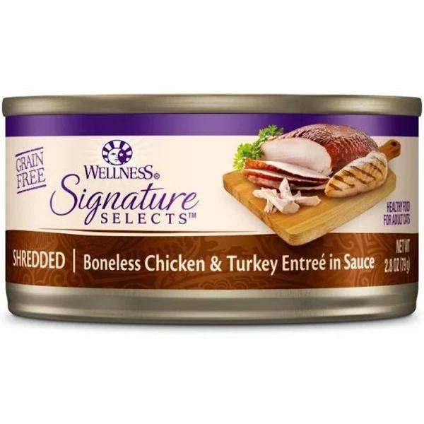 Wellness Core Signature Selects Shredded Chicken & Turkey Entrée in Sauce Wet Cat Food 79g