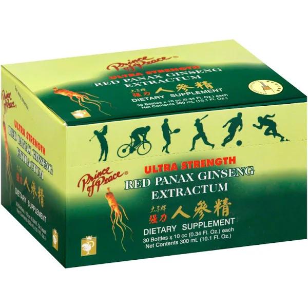 Prince of Peace Red Panax Ultra Strength Ginseng Extractum Supplement - 30 pack, 10.1 oz box