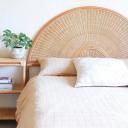 Sunrise Rattan & Wicker Bedhead Queen Size Natural