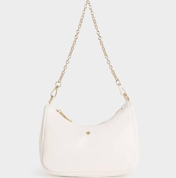 Peta and Jain - Paloma Crossbody Shoulder Bag in White Pebble