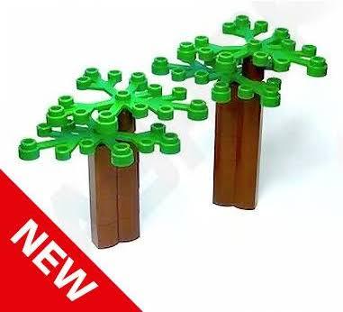 Genuine Lego - Tree Pack - (green, Garden, Moc) - Brand - Free