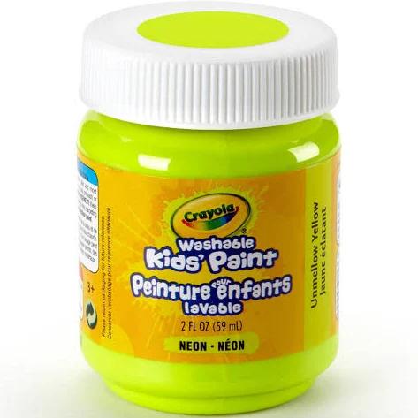 Crayola Washable Kids Paint, Unmellow Yellow- 59ml