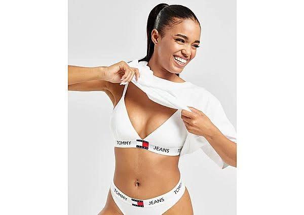 Tommy Jeans Heritage Triangle Bra - White - XS