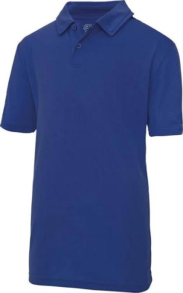 Just Cool Kids Unisex Sports Polo Plain Shirt (Pack of 2) Royal 9-11 Years