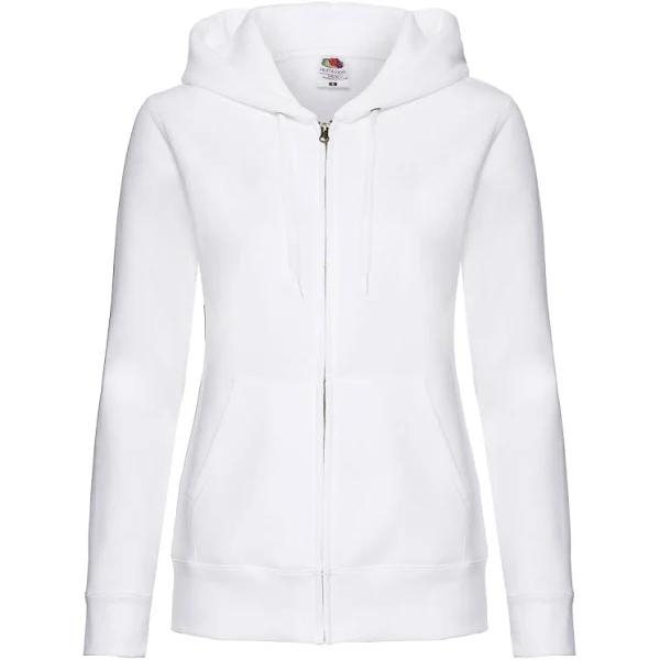 Fruit of The Loom Womens Premium Hooded Lady Fit Hoodie (White) - XS